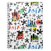 Azië | Symbolen Patroon Notitieboek (Voorkant)