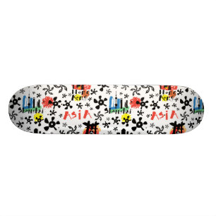 Azië Symbolen Patroon Persoonlijk Skateboard