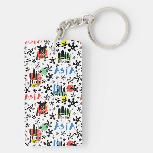Azië | Symbolen Patroon Sleutelhanger (achterkant)