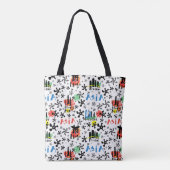Azië | Symbolen Patroon Tote Bag (Achterkant)