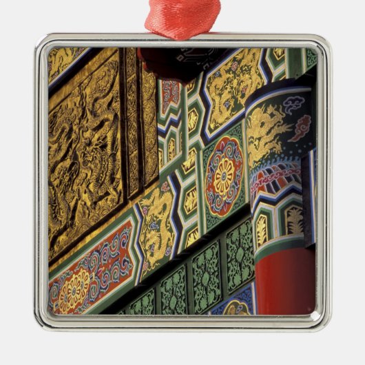 Azië, Taiwan, Taipei. Het Grote Hotel, hoofd Metalen Ornament (Voorkant)