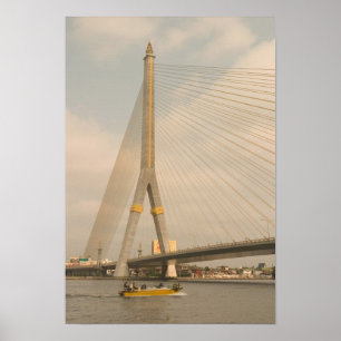 Azië, Thailand, Bangkok, brug over Chao Poster