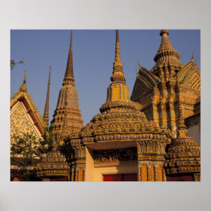 Azië, Thailand, Bangkok, Wat Po, oudste stad Poster