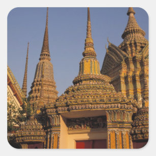 Azië, Thailand, Bangkok, Wat Po, oudste van de sta Vierkante Sticker