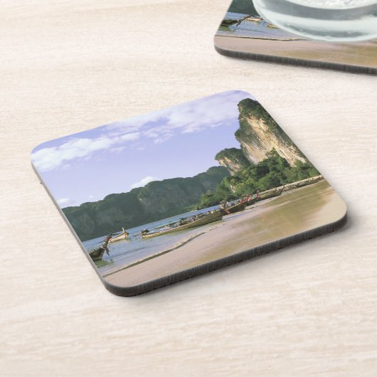 Azië, Thailand, Krabi. West Railay Beach, lang Drankjes Onderzetter (Linkerzijde)