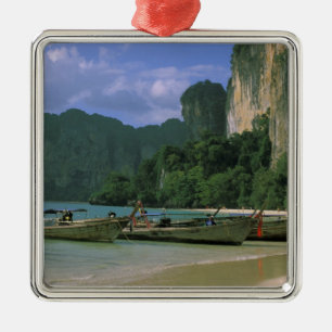 Azië, Thailand, Krabi. West Railay Beach, Metalen Ornament