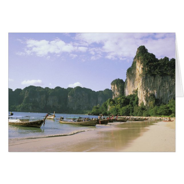 Azië, Thailand, Krabi. West Railay-strand, lang (Voorkant Horizontaal)