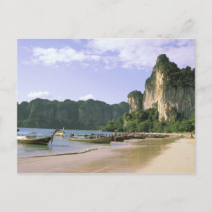 Azië, Thailand, Krabi. West Railay-strand, lang Briefkaart