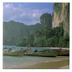 Azië, Thailand, Krabi. West Railay-strand, Tegeltje