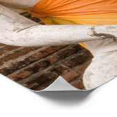 Azië, Thailand, Siam, Boeddha in Ayutthaya Poster (Hoek)