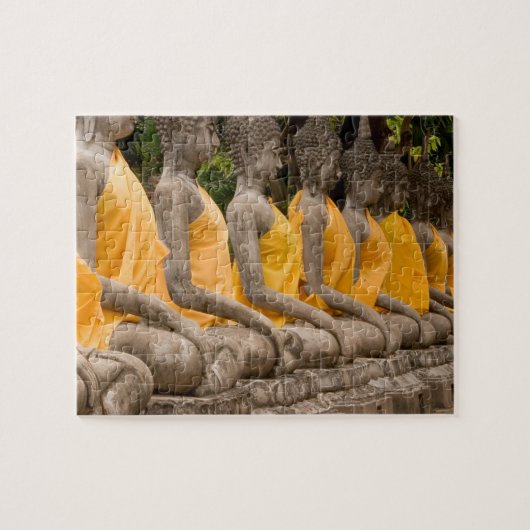 Azië, Thailand, Siam, Boeddhas in Ayutthaya Legpuzzel (Horizontaal)