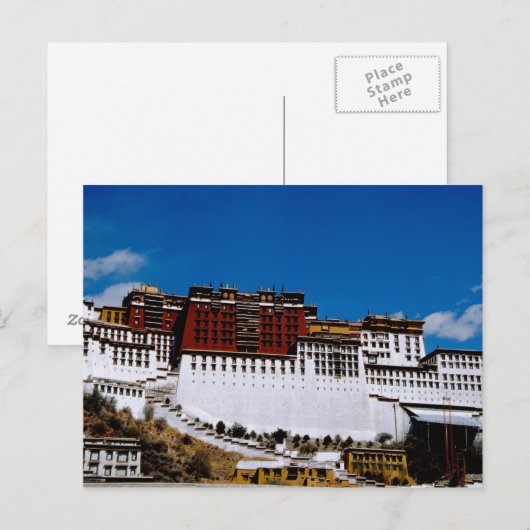 Azië, Tibet, Lhasa, Potala Palace, ook bekend als Briefkaart (Voorkant / Achterkant)