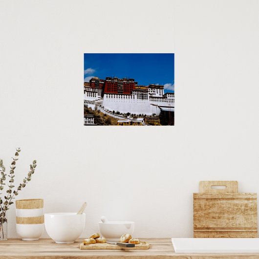 Azië, Tibet, Lhasa, Potala Palace, ook bekend als  Poster (Keuken)
