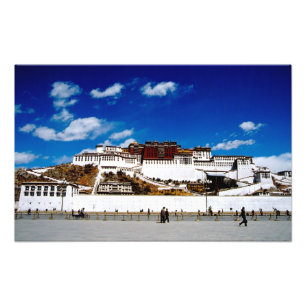 Azië, Tibet, Lhasa, Potala Palace. UNECSO Foto Afdruk