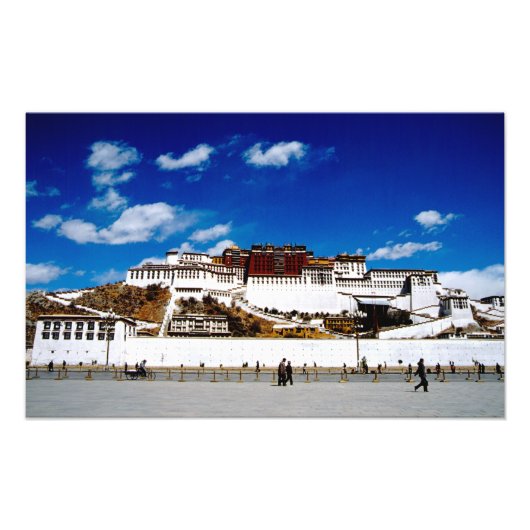 Azië, Tibet, Lhasa, Potala Palace. UNECSO Foto Afdruk (Voorkant)