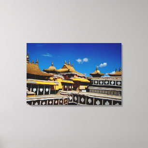 Azië, Tibet, Lhasa, Potala-paleis ook bekend als R Canvas Afdruk