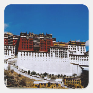 Azië, Tibet, Lhasa, Potala-paleis ook bekend als R Vierkante Sticker