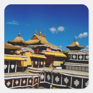 Azië, Tibet, Lhasa, Potala-paleis ook bekend als R Vierkante Sticker