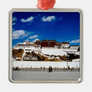 Azië, Tibet, Lhasa, Potala-paleis. UNECSO Metalen Ornament