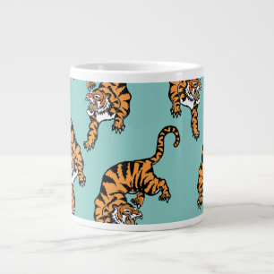 Azië Tijger Patroon Grote Koffiekop