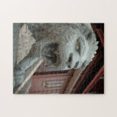 Azië, Vietnam. Lionbeeldhouwwerk in Chau Doc Legpuzzel (Horizontaal)