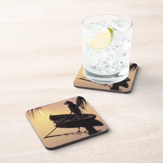 Azië, Vietnam, Mekong Delta, kan dat. Avond Bier Onderzetter (Rechterzijde)