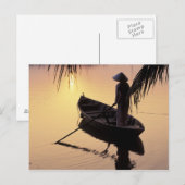Azië, Vietnam, Mekong Delta, kan dat. Avond Briefkaart (Voorkant / Achterkant)