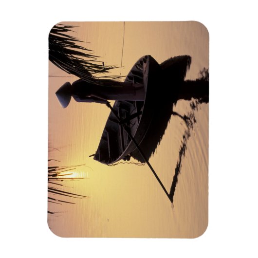 Azië, Vietnam, Mekong Delta, kan dat. Avond Magneet (Verticaal)