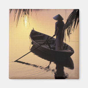 Azië, Vietnam, Mekong Delta, kan dat. Avond Magneet