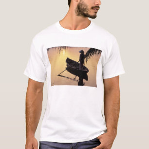 Azië, Vietnam, Mekong Delta, kan dat. Avond T-shirt