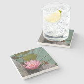 Azië, Vietnam. Waterlelie in een tempelvijver Stenen Onderzetter (Zijkant)