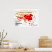 Azië Volgens China Poster (Keuken)