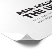 Azië Volgens de Verenigde Staten Poster (Hoek)