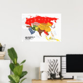 Azië Volgens de Verenigde Staten Poster (Thuiskantoor)
