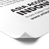 Azië Volgens Indonesië Poster (Hoek)