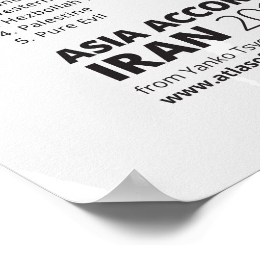 Azië Volgens Iran Poster (Hoek)