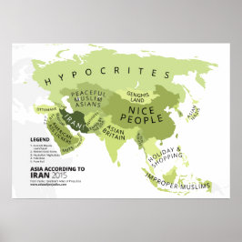 Azië Volgens Iran Poster