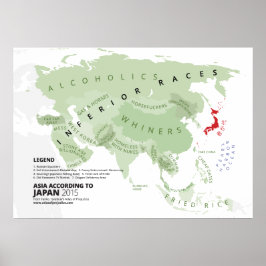 Azië Volgens Japan Poster