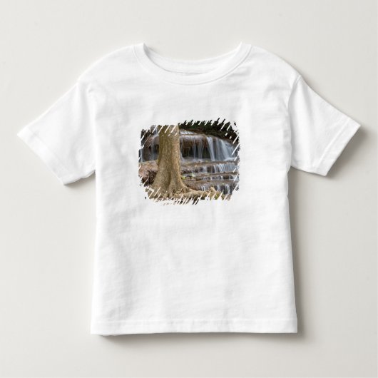 Azië, Waterval aan de grens tussen Thailand Kinder Shirts (Voorkant)