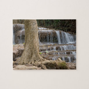 Azië, Waterval op de grens tussen Thailand Legpuzzel