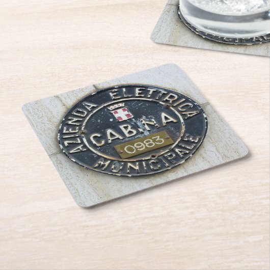 Azienda Electrica Municipale Cabina -Milano, Itali Kartonnen Onderzetters (Schuin)