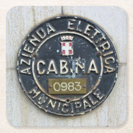 Azienda Electrica Municipale Cabina -Milano, Itali Kartonnen Onderzetters