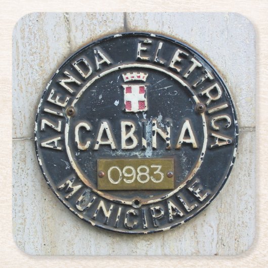 Azienda Electrica Municipale Cabina -Milano, Itali Kartonnen Onderzetters (Voorkant)