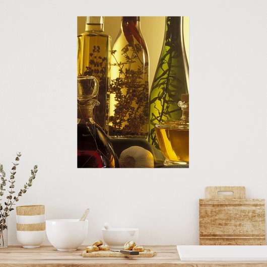 Azijn flessen poster (Keuken)