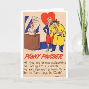 azijn Valentijn - Penny Pincher, Feestdagen Kaart