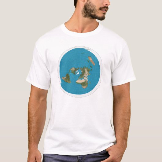 Azimuthal Equidistant-kaart T-shirt (Voorkant)