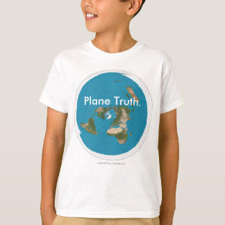Azimuthal Equidistant 'Plane Truth'. Kinder T-shir T-shirt