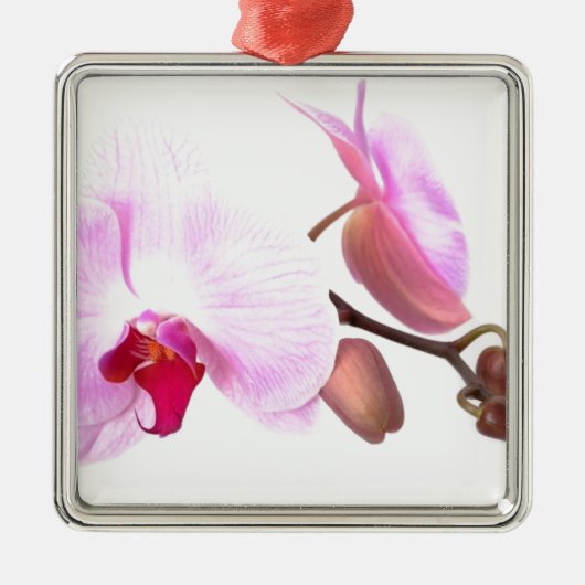 Aziza Orchid Blossom Metalen Ornament (Voorkant)