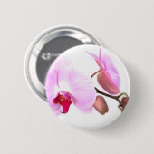 Aziza Orchid Blossom Ronde Button 5,7 Cm (Voorkant /achterkant)