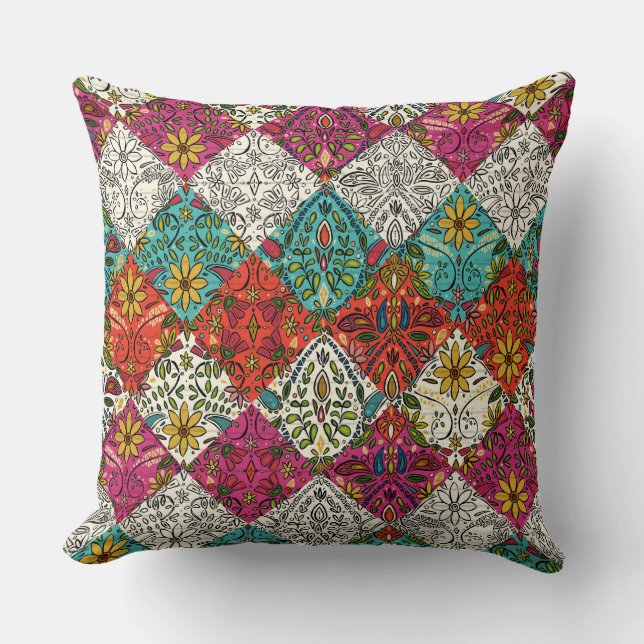 aziza patchwork kussen (Voorkant)